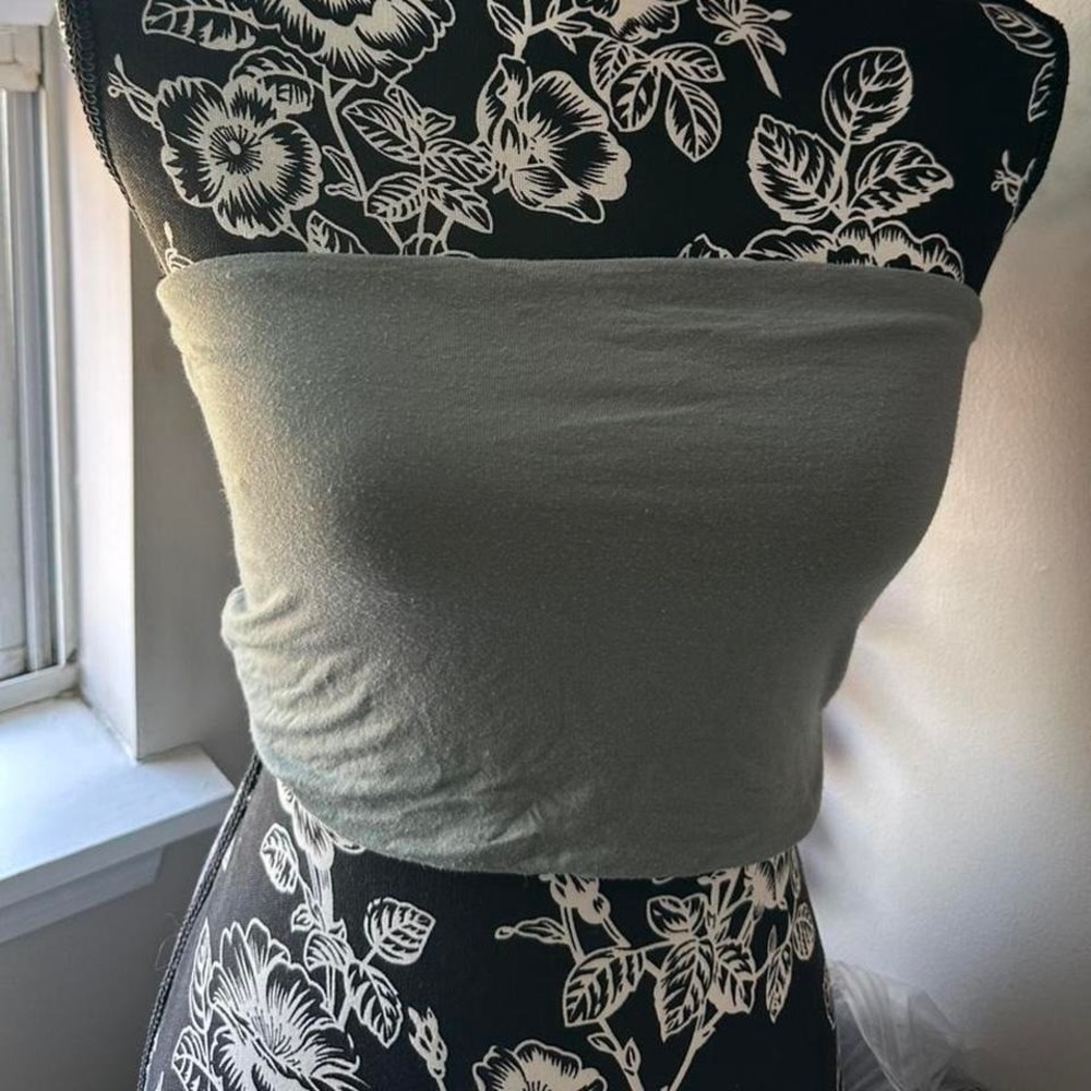 Sage green bandeau / tube top